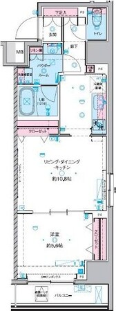 GENOVIA 東神田 green veilの物件間取画像